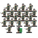 21pcs Medieval Roman Legion Officer Archers Soldiers Green Armour Minifigures