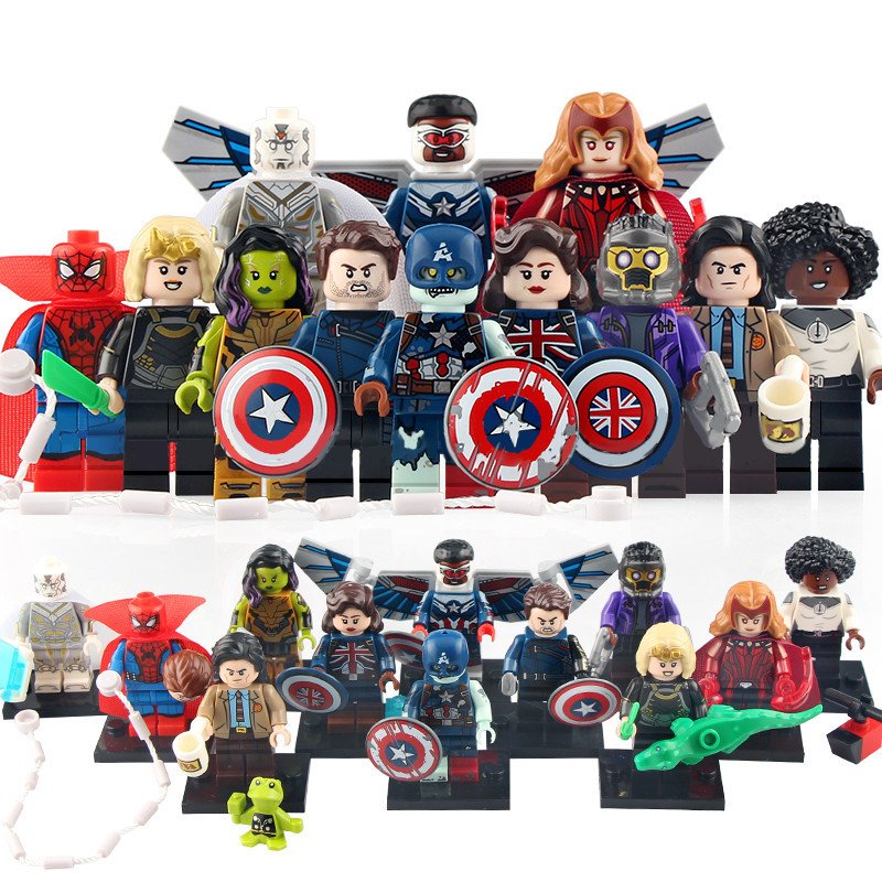 12Pcs Superhero Marvel What If WandaVision Loki Captain America Minifigures