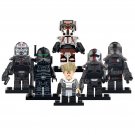 6Pcs Star Wars The Bad Batch Hunter Wrecker Omega Imperial Crosshair Minifigures