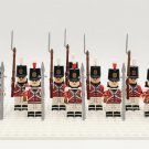 10pcs Napoleonic Wars British Royal Fusiliers Redcoat Soldiers Minifigures Toys