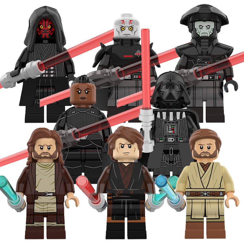 8pcs Star Wars Obi-Wan Kenobi Darth Vader Maul The Inquisitor Reva Minifigures