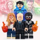 4pcs Doctor Strange MCU Illuminati Professor X Captain Marvel Wanda Minifigures