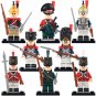 12pcs Napoleonic Wars Soldiers British French Spanish Italian Army Minifigures