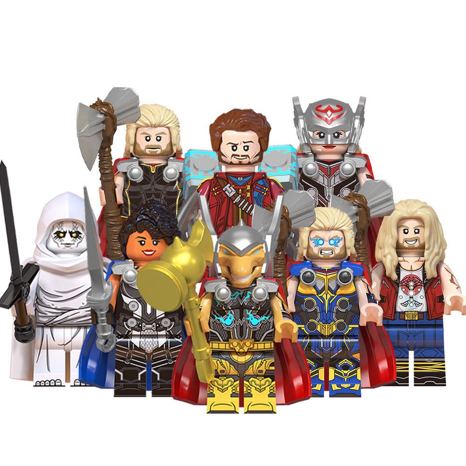 8pcs Thor Love and Thunder Jane Foster Gorr Valkyrie Beta Ray Bill Minifigures