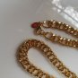 KJL Signed Gold Tone Double link Chain Necklace 30" Long
