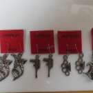 Vintage American Pride Silver-tone Hook Earrings Lot of 5 Pair