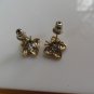 10k Two-tone Gold Diamond Butterfly Stud Earrings HN