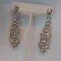 Long AB Rhinestone Post Earrings 3" long