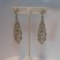Long AB Rhinestone Post Earrings 3" long