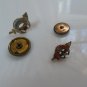 2 Vintage Shriners/ELFKKHURAFEH Diamond/Ruby enamel Lapel Pins