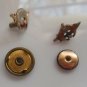 2 Vintage Shriners/ELFKKHURAFEH Diamond/Ruby enamel Lapel Pins
