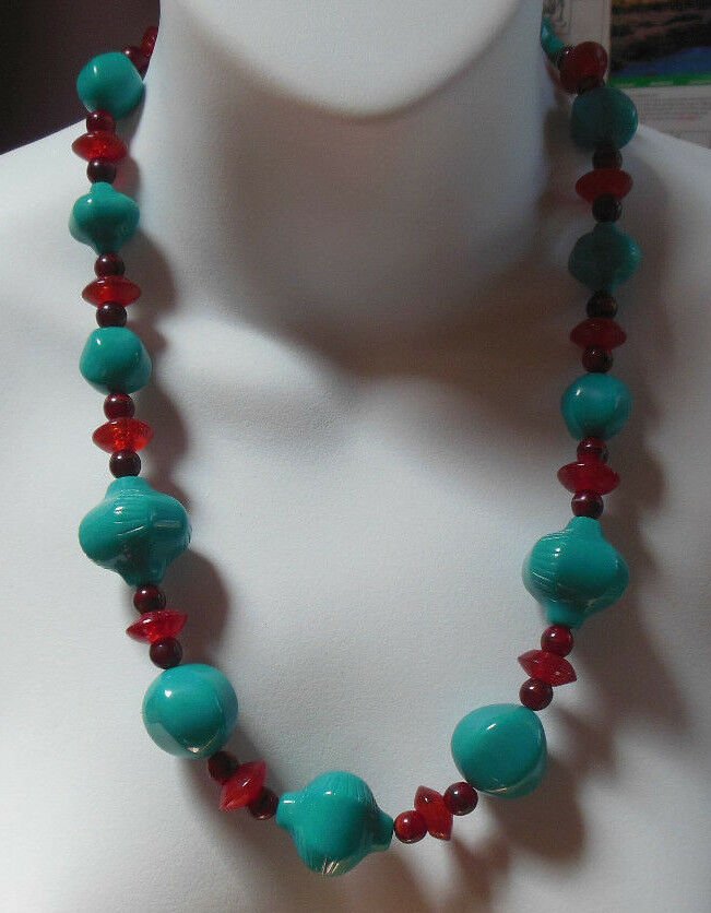 Runway Statement Colorful Odd Shaped Beaded Necklace