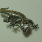 Vintage Signed LC Lizard Brooch