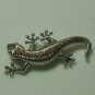 Vintage Signed LC Lizard Brooch