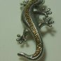 Vintage Signed LC Lizard Brooch