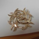 Vintage Sarah Coventry Gold Tone Swirl Brooch/Pin