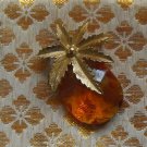 Vintage Sarah Coventry Autumn Haze Amber Pineapple Brooch/Pendant