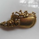 Vintage Signed AJC Gold Tone Noahs Ark Brooch/Pin