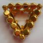 Triangular Shape Brooch with multi color faceted prong-set stones