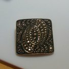 Gold-tone Square Scarf Clip