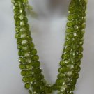 Vintage Green Round Faceted Plastic 7-Strand Beaded Necklace