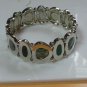 Silver-tone Shell Enamel Stretch Bracelet