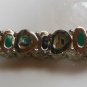 Silver-tone Shell Enamel Stretch Bracelet