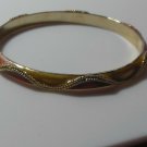 Gold Plated Swirl Enamel Bangle Bracelet