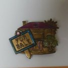House Brooch FOR SALE Pink Stone