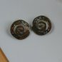 Vintage Signed Newpro Enamel Pierced Earrings
