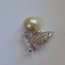 SARAH COVENTRY Silver-tone/Faux Pearl Brooch/Pin