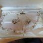 Vintage Elco Aurora Borealis Crystal Necklace & Clip-On Earring Set Estate Find