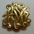 Gold-tone Monogram Scarf Clip