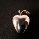 LC Liz Claiborne Silver-tone Apple Brooch w/gold-tone stem