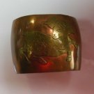 Vintage Wide Copper/Brass Ram Cuff Bracelet