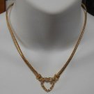 Rhinestone Heart Pendant Necklace
