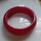 Vintage Pink Plastic Lucite Moon Glow Bangle Bracelet