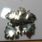 Large Vintage Stephen Dweck Silver-tone Leaf and Copper Butterfly Scarf Clip