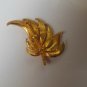 "JJ" Signed Gold-tone Leaf Brooch/Pin