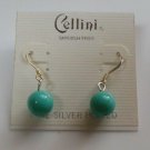 Cellini Fine Silver Plated Tarnish Free Dangle Ball Hook Earrings