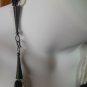 Vintage Large Black & White Multi-Strand Beaded Necklace Unique Clasp