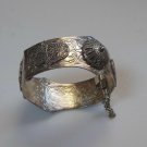 Vintage Hinged Bracelet Hamsa Hand, Camel, mandalas Slide Pin Clasp