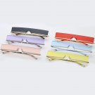 Stylish Metal Rectangle Retro Frame Solid Eyeglasses