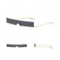Stylish Metal Rectangle Retro Frame Solid Eyeglasses