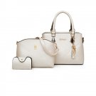 Elegant Date Night Solid Metal Patchwork 3 PC Handbag Tote Set