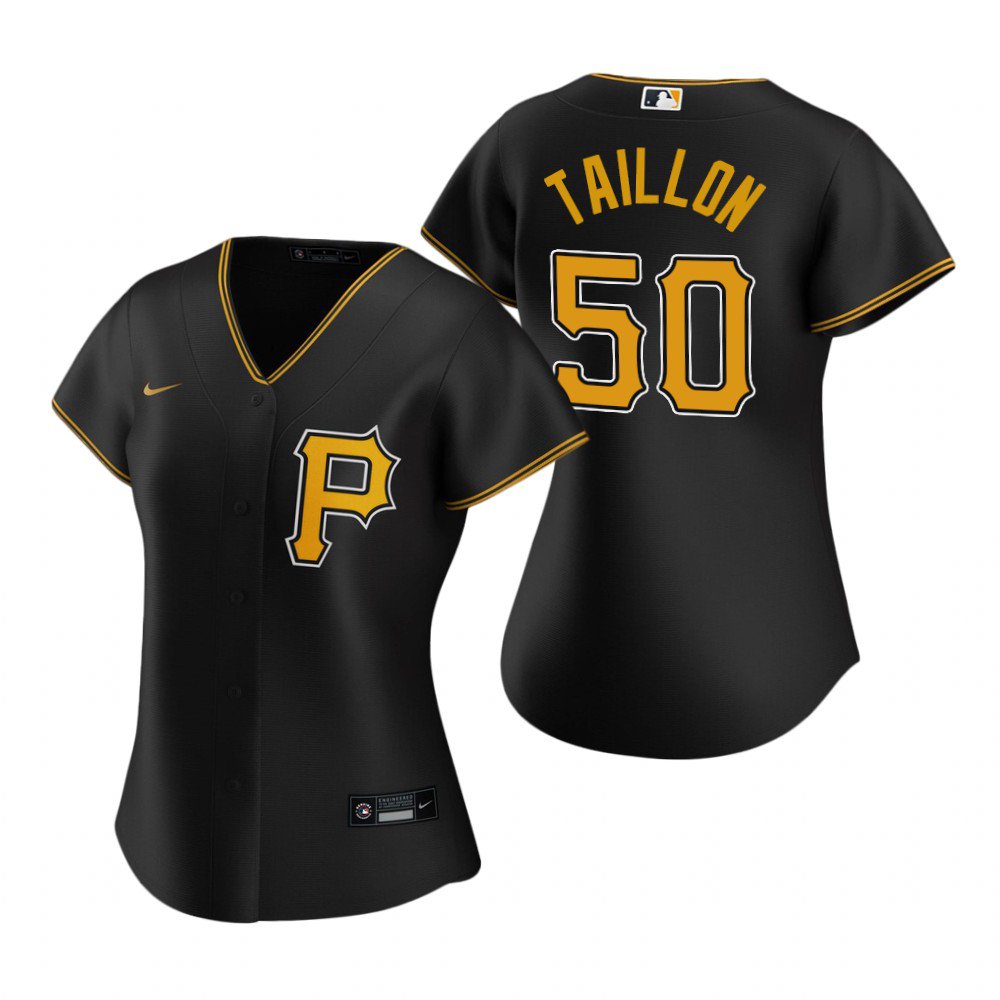 Women's Pittsburgh Pirates #50 Jameson Taillon Jersey Black Alternate Baseball 2020 Stitched