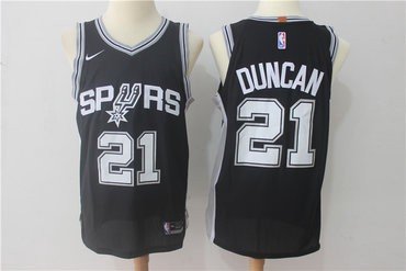 Men's San Antonio Spurs #21 Tim Duncan Jersey Black