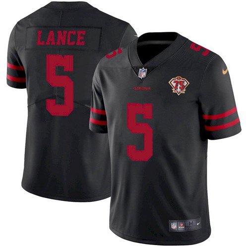 trey lance jersey 75th anniversary