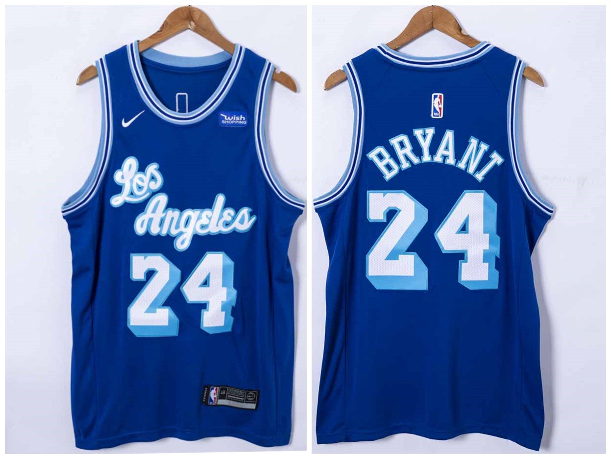 Men's Los Angeles Lakers #24 Kobe Bryant Jersey Royal Blue ...