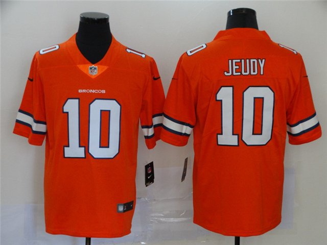 JERRY JEUDY AUTOGRAPHED SIGNED DENVER BRONCOS #10 WHITE JERSEY